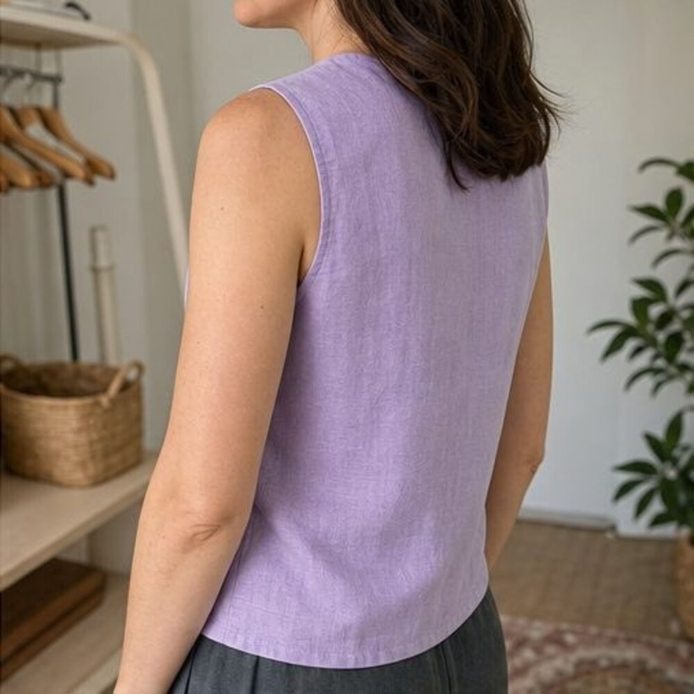 Lilac Ruffle Blouse - Picture 3 of 6